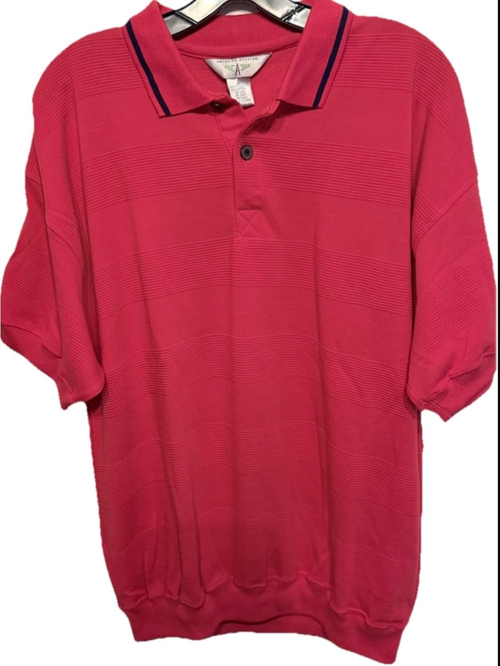 Vintage American Weekend‎ Polo Shirt Red Size Large NWT